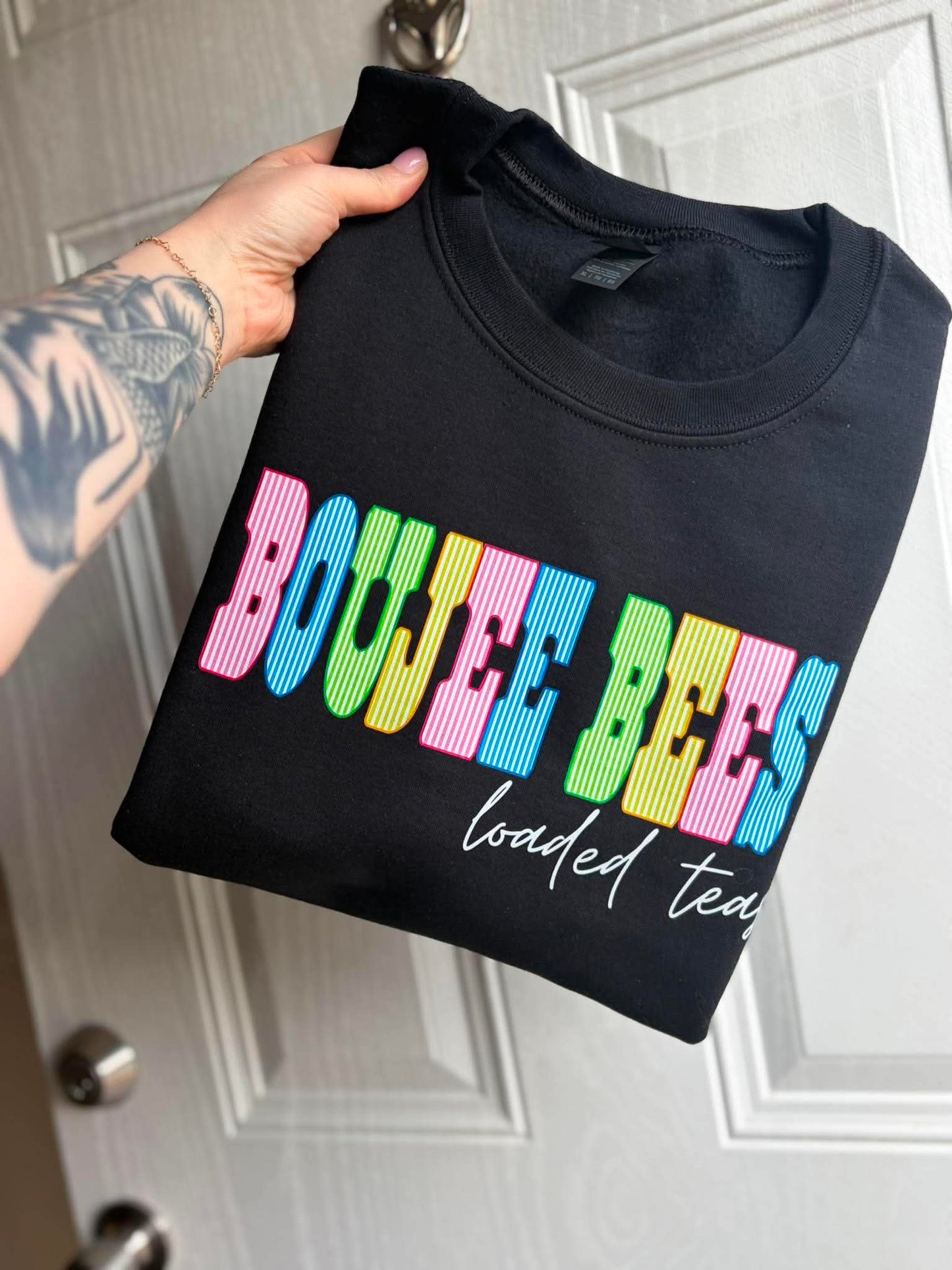 BOUJEE BEES Custom Neon Lights Loaded Teas Crew