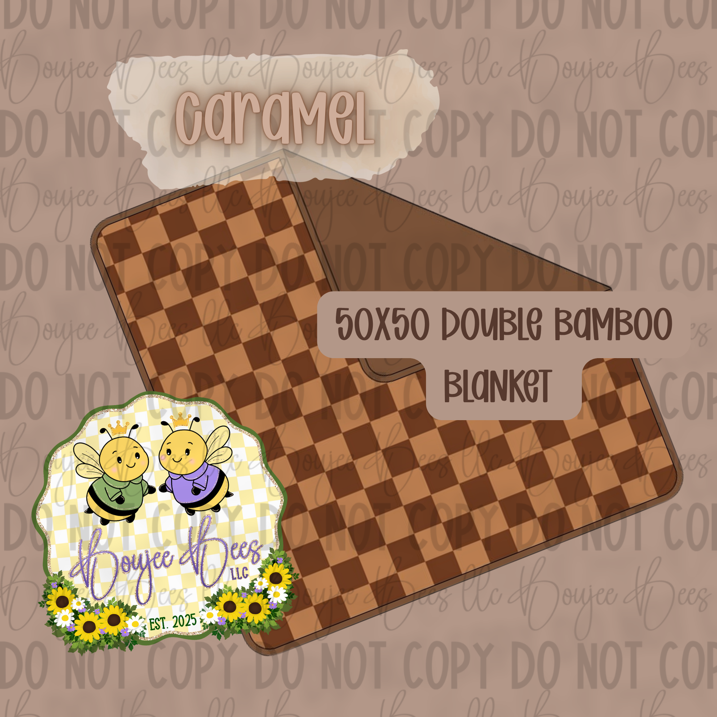 Neutral Checks Bamboo Cloud Blanket Double Bamboo 50x50