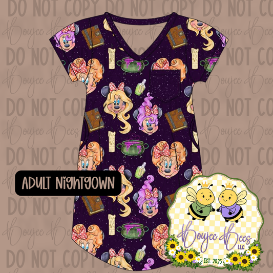 Sanderson Sisters Adult Nightgown