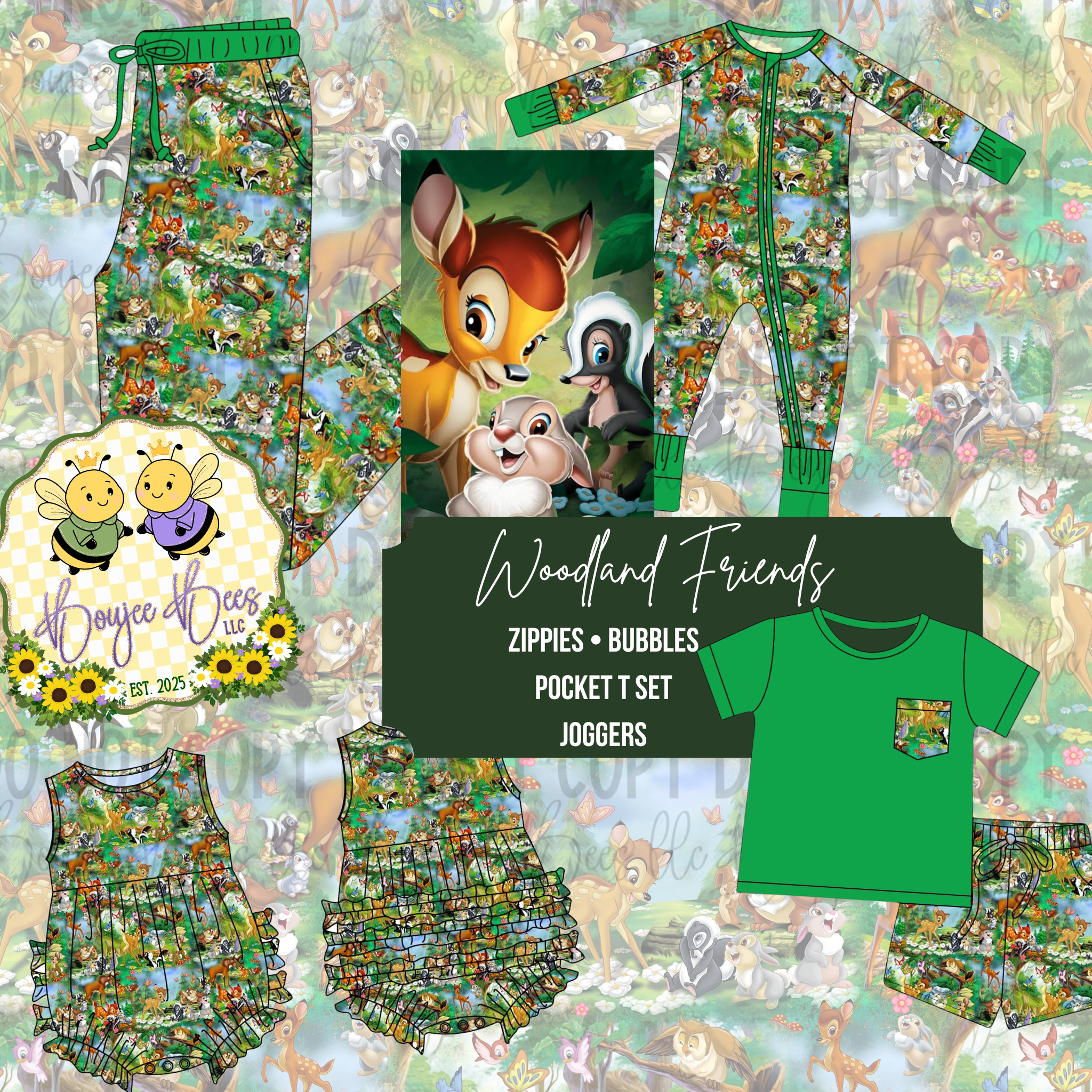 Woodland Friends 2 Piece Shorts Set