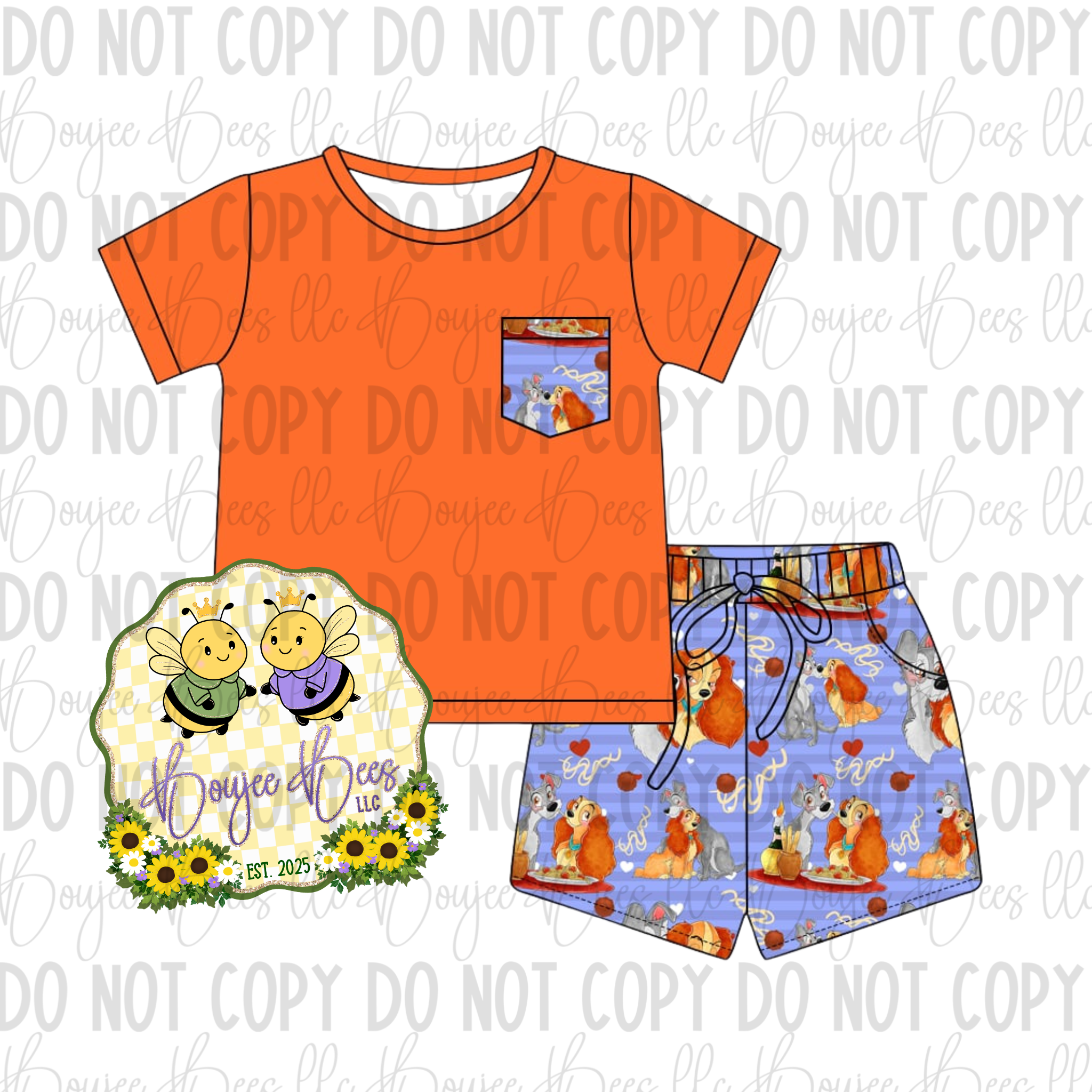 Puppy Love 2 Piece Pocket T & Shorts Set